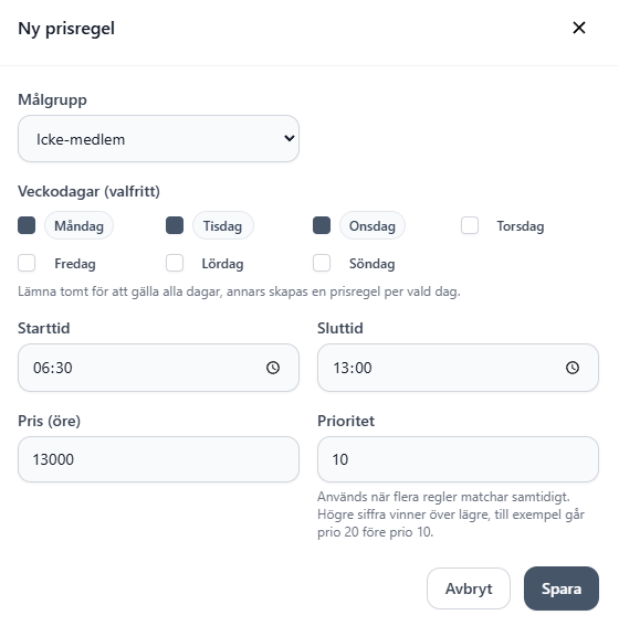 Prisregler i Sportybook